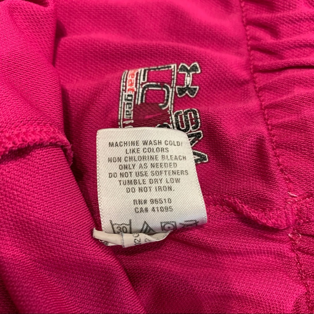 UNDER ARMOUR Women’s Bright Pink Loose Heatgear Sport Fitness Running Shorts S - Picture 11 of 14